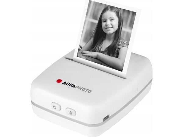 AgfaPhoto Realpix Pocket P, termisk, 203 x 203 dpi, Bluetooth, Hvid