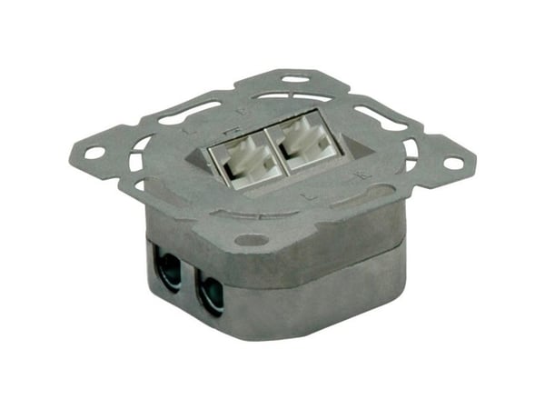 VALUE Cat.6a Flush Mount Wall Jack, STP, horizontal white, Vit