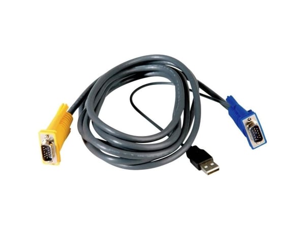 VALUE 11.99.5501, 3 m, Sort, Grå, SPHD-15, USB, HD-15, Hankjønn/hankjønn, 14,99,3223, 14,99,3222