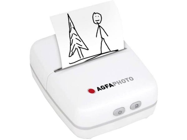 AgfaPhoto Realpix Pocket P, termisk, 203 x 203 dpi, Bluetooth, Hvid