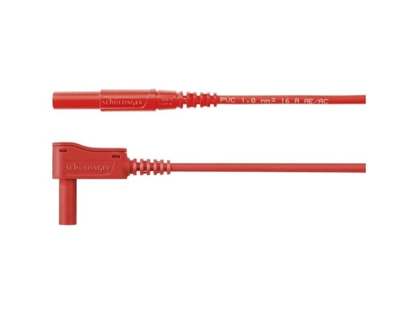 Schützinger MSWFK A341 / 1 / 150 / RT Prøveledning [Stik 4 mm - Stik 4 mm] 150.00 cm Rød 10 stk