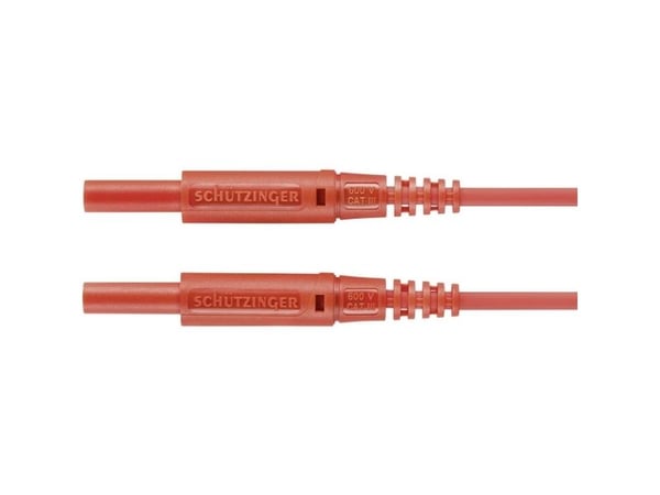 Schützinger Testijohto Pistoke 2 mm Pistoke 2 mm 50,00 cm Punainen 1 kpl 1 kpl