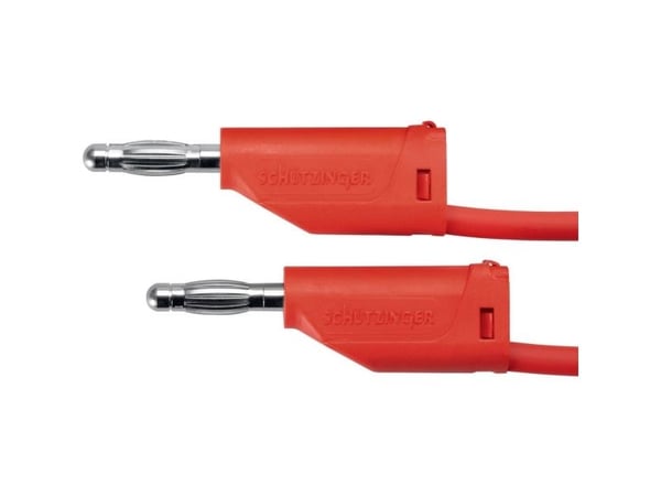 Schützinger MFK 15 / 1 / 50 / RT Prøveledning [Stik 4 mm - Stik 4 mm] 50.00 cm Rød 10 stk