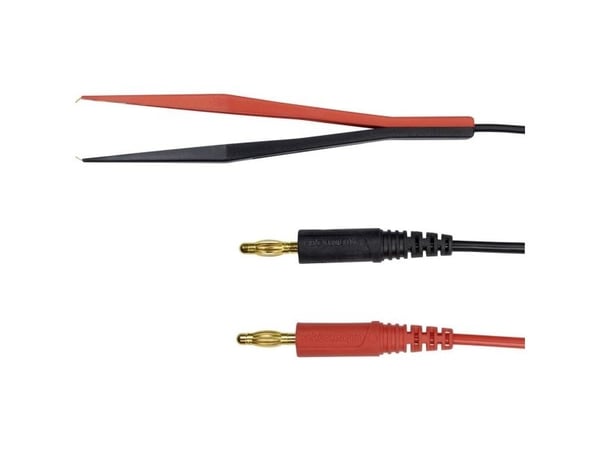 Schützinger KML 7488 / PZ / 0.75 / 100 Prøveledning [Stik 4 mm - Kelvin-klemme] 100.00 cm Sort/rød 3 stk