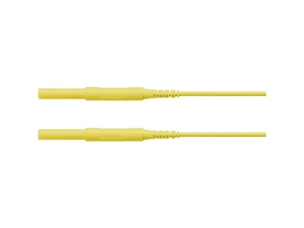 Schützinger HSPL 8568 / AWG16 / 50 / GE turvatestausjohto [liitin 4 mm - liitin 4 mm] 50,00 cm keltainen 5 kpl 5 kpl