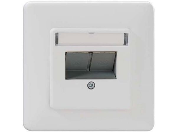 Rutenbeck 139112070, 2 moduuli(a), 6a, Valkoinen, Akryylinitriilibutadieenistyreeni (ABS), IP21, CE