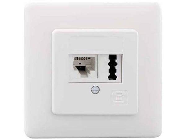 Rutenbeck 13311201, RJ-45, Valkoinen, 80 mm, 31 mm, 80 mm, 56 g