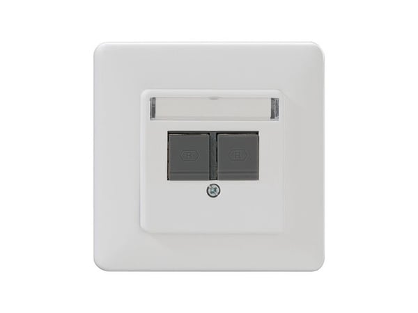 Rutenbeck 139112040, 2 moduuli(a), 6a, -40 - 70 °C, Valkoinen, Akryylinitriilibutadieenistyreeni (ABS), IP21