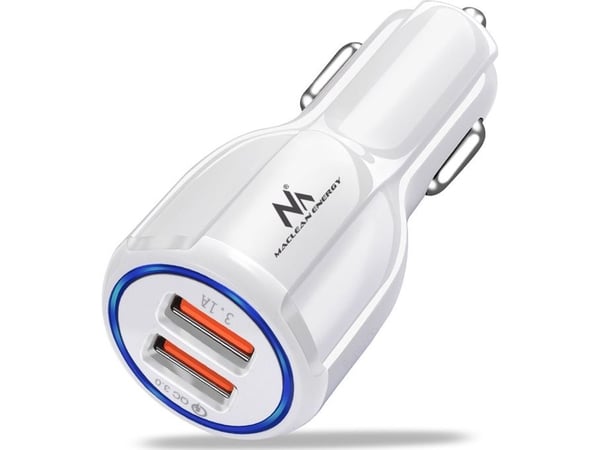 Maclean bil-laddare 2×USB-A, 3,1 A (MCE478 W)