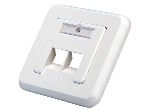 ROLINE Faceplate for Flush Mount Wall Jack white, Valkoinen, Muovi