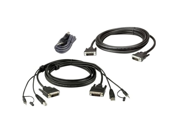 ATEN 2L-7D02UDX3 - Tastatur / video / musekabelsett (KVM) - TAA-samsvar - for ATEN CS1144D4C