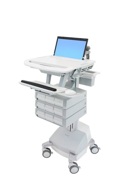 Ergotron StyleView - Vogn - åpen arkitektur - for notebook / tastatur / mus - medisinsk - aluminium, forsinket stål, kvalitetsplast - grå, hvit, po...