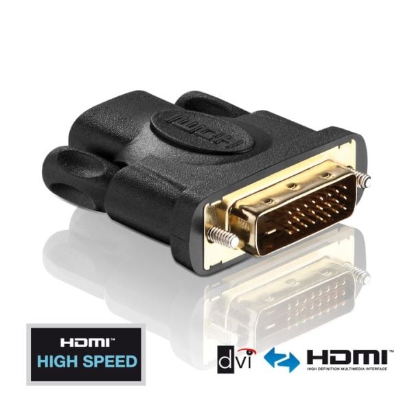Purelink PureInstall PI010 - Videokort - DVI-D hane till HDMI hona - svart