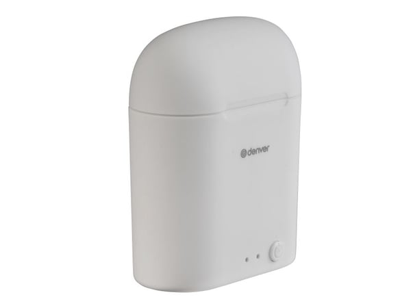 DENVER TWE-46 - True wireless-hodetelefoner med mikrofon - ørepropp - Bluetooth - hvit