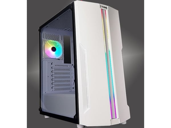 Xilence Performance C X502 - Mid tower - ATX - sidepanel med vindu (herdet glass) - ingen strømforsyning (ATX) - hvitt hus - USB/lyd