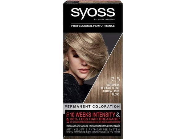 SYOSS_Permanent Coloration permanent hair dye 7-5 Natural Ash Blonde SYOSS_Permanent Coloration permanent hair dye 7-5 Natural Ash Blonde
