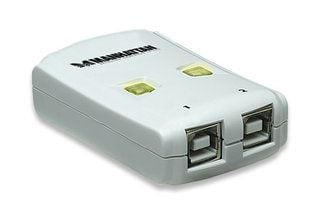Manhattan 162005, USB 2.0, USB Type-B, 480 Mbit/s, Hvit, Akrylonitril-butadien-styren (ABS), 1,5 m, FCC CE RoHS WEEE