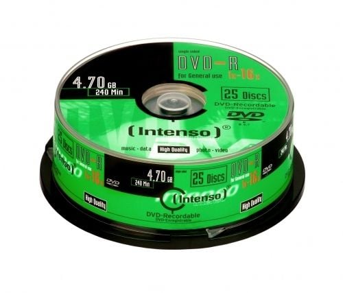Intenso - 25 x DVD-R - 4,7 GB 16x - kara - kelaaminen