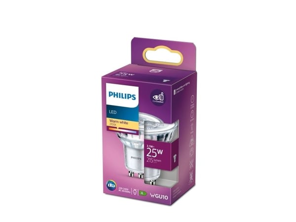 Phillips LEDClassic GU10-pære varmhvit - 2,7 W