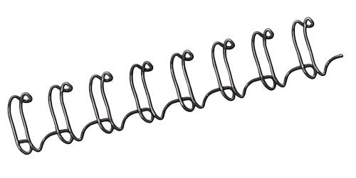 Spiralrygge Fellowes 3:1 wire 6 mm sort til 2-35 ark - (100 stk.)