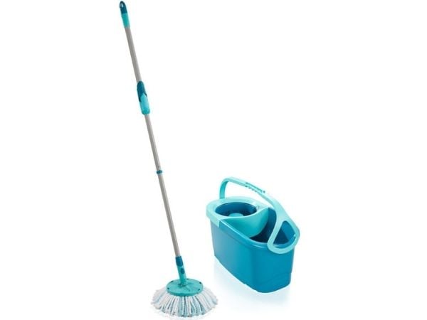 Leifheit Clean Twist Mopp Ergo mobil, Mopp- og bøttesett, Blå, Enkel beholder, 1 stk