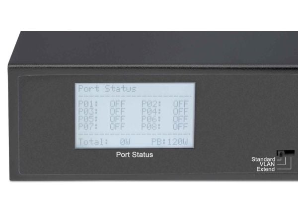 Intellinet 561303, Gigabit Ethernet (10/100/1000), Full duplex, Strömförsörjning via Ethernet (PoE) stöd, Rackmontering