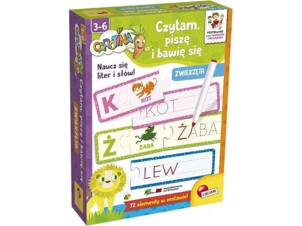 Lisciani LISCIANI CAROTINA JEG LEKER, LES OG SKRIVE DYR Lisciani LISCIANI CAROTINA JEG LEKER, LES OG SKRIVE DYR