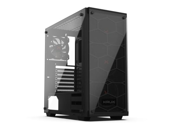 KRUX KRX0007, Työpöytä, PC, Musta, ATX, Pelaaminen, 16,5 cm