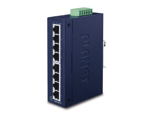 PLANET ISW-801T - Switch - 8 x 10/100 - DIN-skenmonterbar