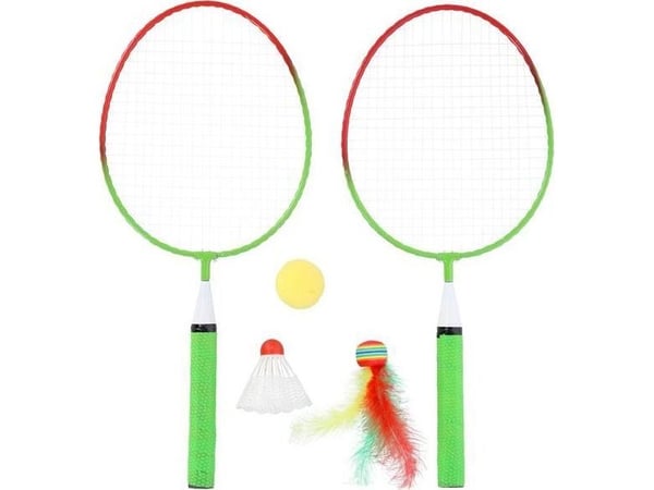 Nils Extreme NRZ051 stål/badmintonsæt junior: 2 racketer + fjærballer + småballer