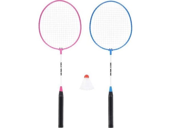 Nils Extreme NRZ001 stål / badmintonsett 2 racketter + fjær