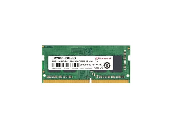 Transcend JetRAM - DDR4 - modul - 8 GB - SO DIMM 260-pin - 2666 MHz / PC4-21300 - CL19 - 1.2 V - ikke-bufret - ikke-ECC
