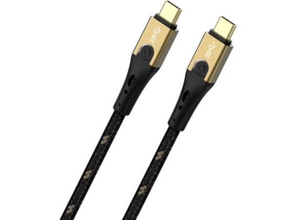 OEHLBACH USB Primus CC, 2 m, USB C, USB C, USB4 Gen 2x2, 20000 Mbit/s, svart, gull