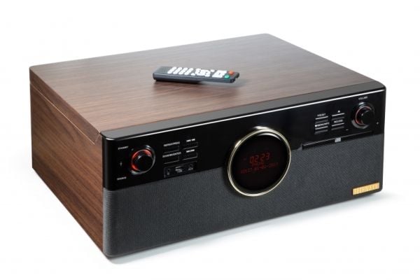 Technaxx TX-137, Beltedrevet platespiller, Semi-automatisk, Svart, Tre, 33,45,78 RPM, Rotasjon, DAB+,FM