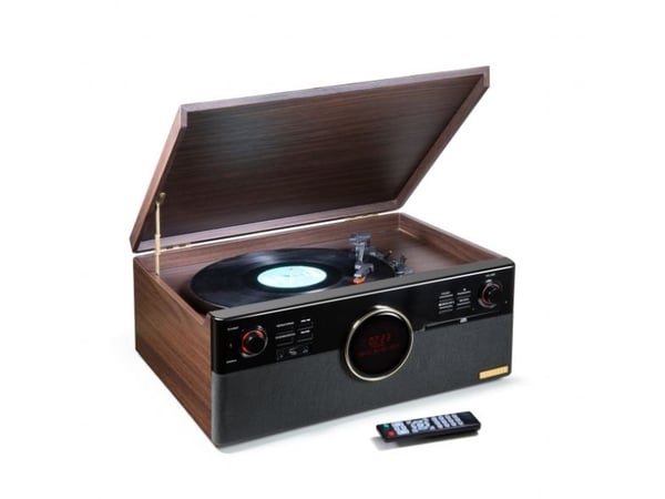 Technaxx TX-137 Audio levysoitin hihnavetoisena Musta - Puu (4850)