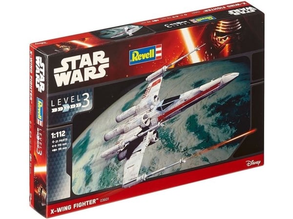 Revellin Star Wars X-Wing Fighter -mallisarja, mittakaava 1:112, taso 3, uskollinen jäljennös monine yksityiskohtineen, helppo liimata ja maalata, ...