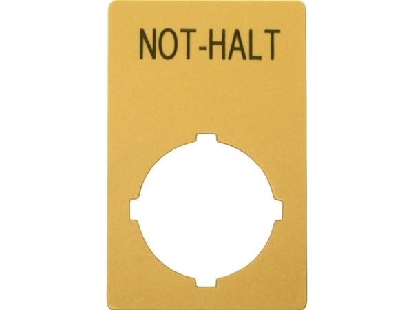 Eaton M22-XZK1-D99 Betegnelsesskilt (B x K) 33 mm x 50 mm NØD-Stop Gul 1 stk