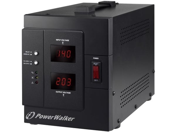 PowerWalker AVR 3000 SIV FR - Automatisk spänningsregulator - AC 230 V - 2400 Watt - 3000 VA - utgångskontakter: 2