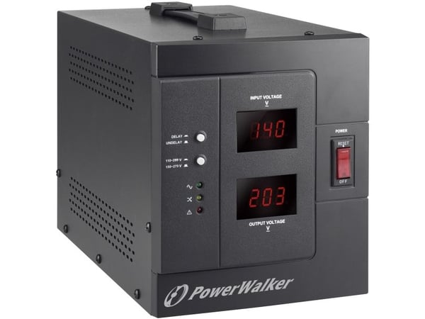 PowerWalker AVR 3000 SIV FR - Automatisk spänningsregulator - AC 230 V - 2400 Watt - 3000 VA - utgångskontakter: 2