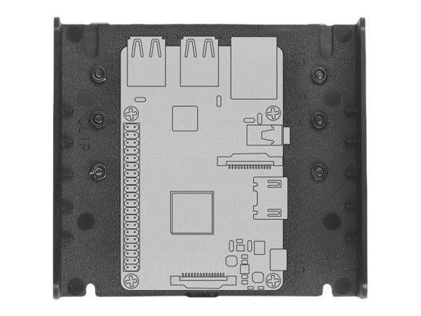 Delock DIN rail Mounting Kit for Micro Controller or 3.5" Devices - DIN-skinnemonteringssett - svart
