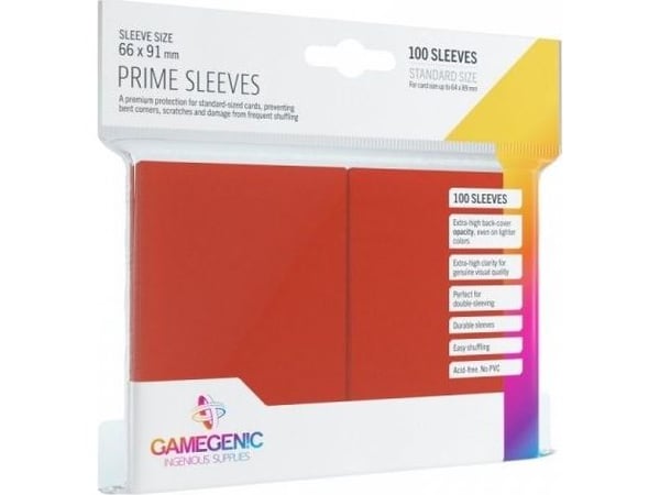 GameGenic Prime Sleeves Red