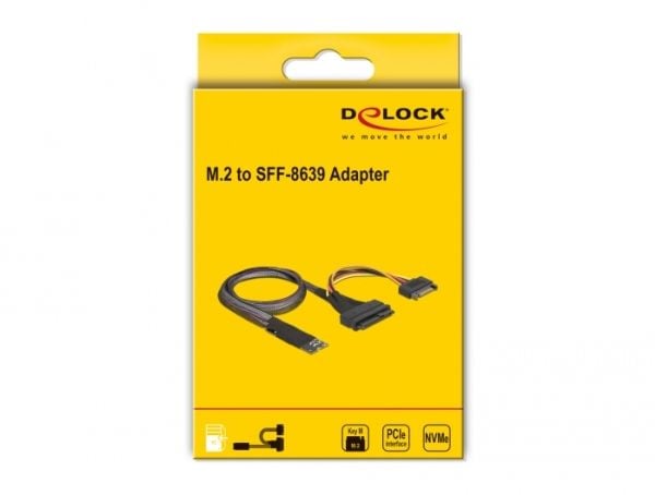 Delock - Grensesnittsadapter - 2.5", M.2 - NVMe PCIe - U.2