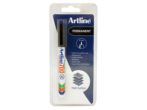 Markör Artline 700 svart 1-pack blister