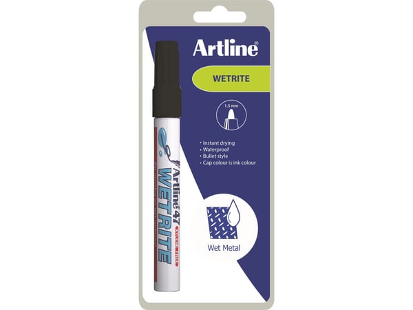 Artline 47 Wetrite 1,5 mm svart tusj 1-blister Artline 47 Wetrite 1,5 mm svart tusj 1-blister