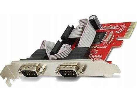 UNITEK Y-7503, PCI, Sarja, Naaras, Matala profiili, DB9, Punainen