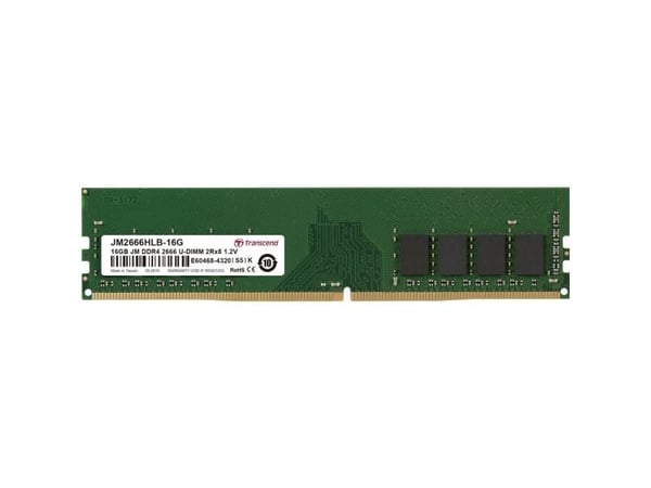 Transcend JetRAM - DDR4 - modul - 16 GB - DIMM 288-pin - 2666 MHz / PC4-21300 - CL19 - 1.2 V - ikke-bufret - ikke-ECC