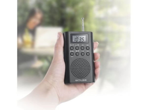 Muse M-03 R, Kannettava, Analoginen, FM, PLL, LCD, Musta, Painikkeet