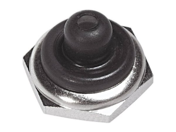 APEM N36111015 Tætningskappe Forniklet, Sort 1 stk