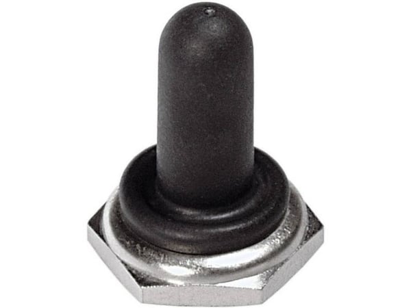 APEM N36116045 Tætningskappe Forniklet, Sort 1 stk