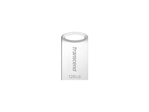 Transcend JetFlash 710 - USB flash-enhet - 128 GB - USB 3.1 Gen 1 - silver